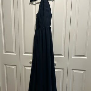 Elegant Black Halter Dress